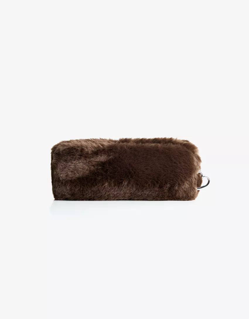 Faux fur pencil case