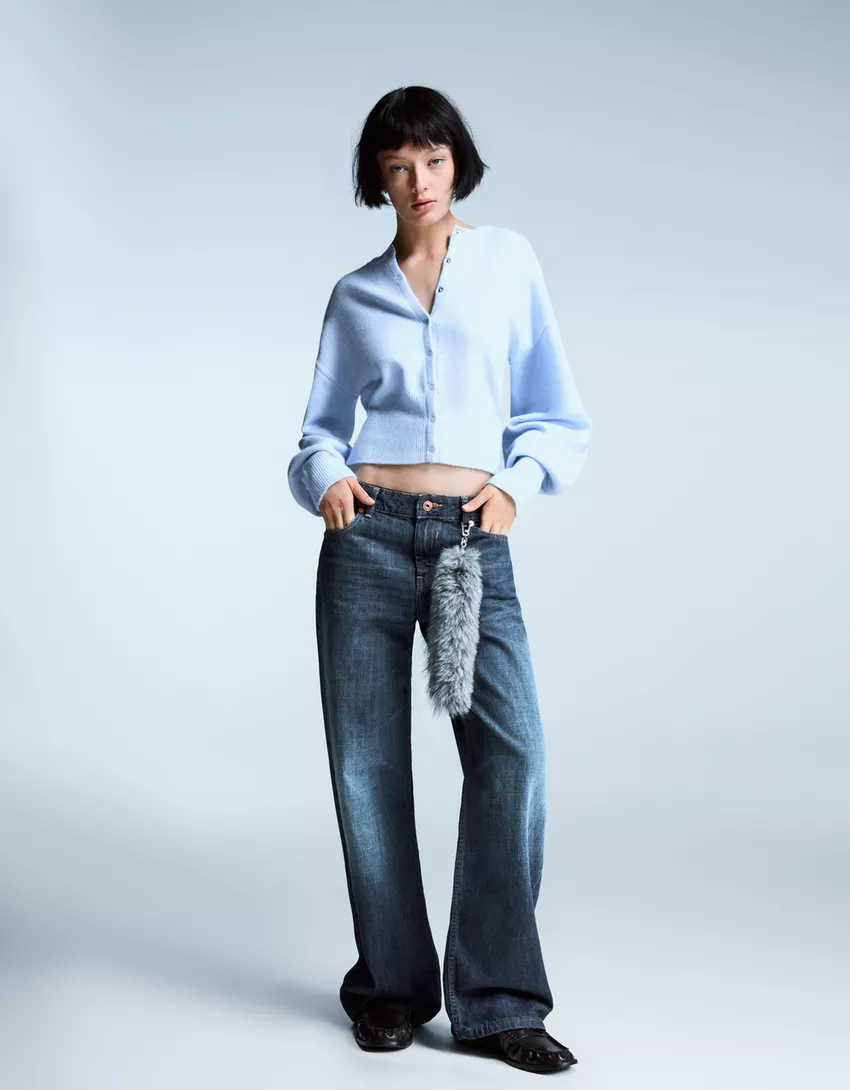 Fitted ribbed cardigan