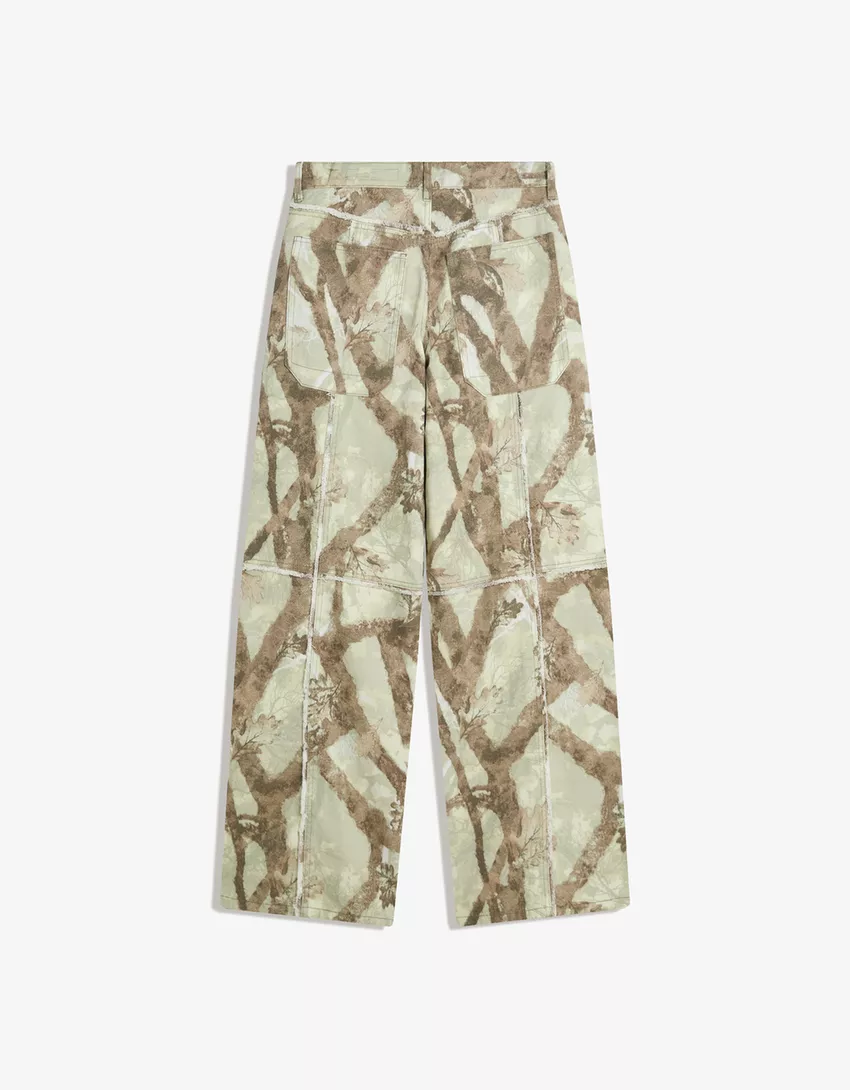 Printed boyfriend jeans