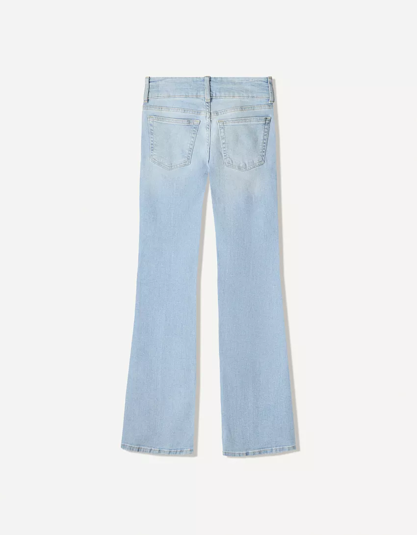 Low-rise bootcut jeans