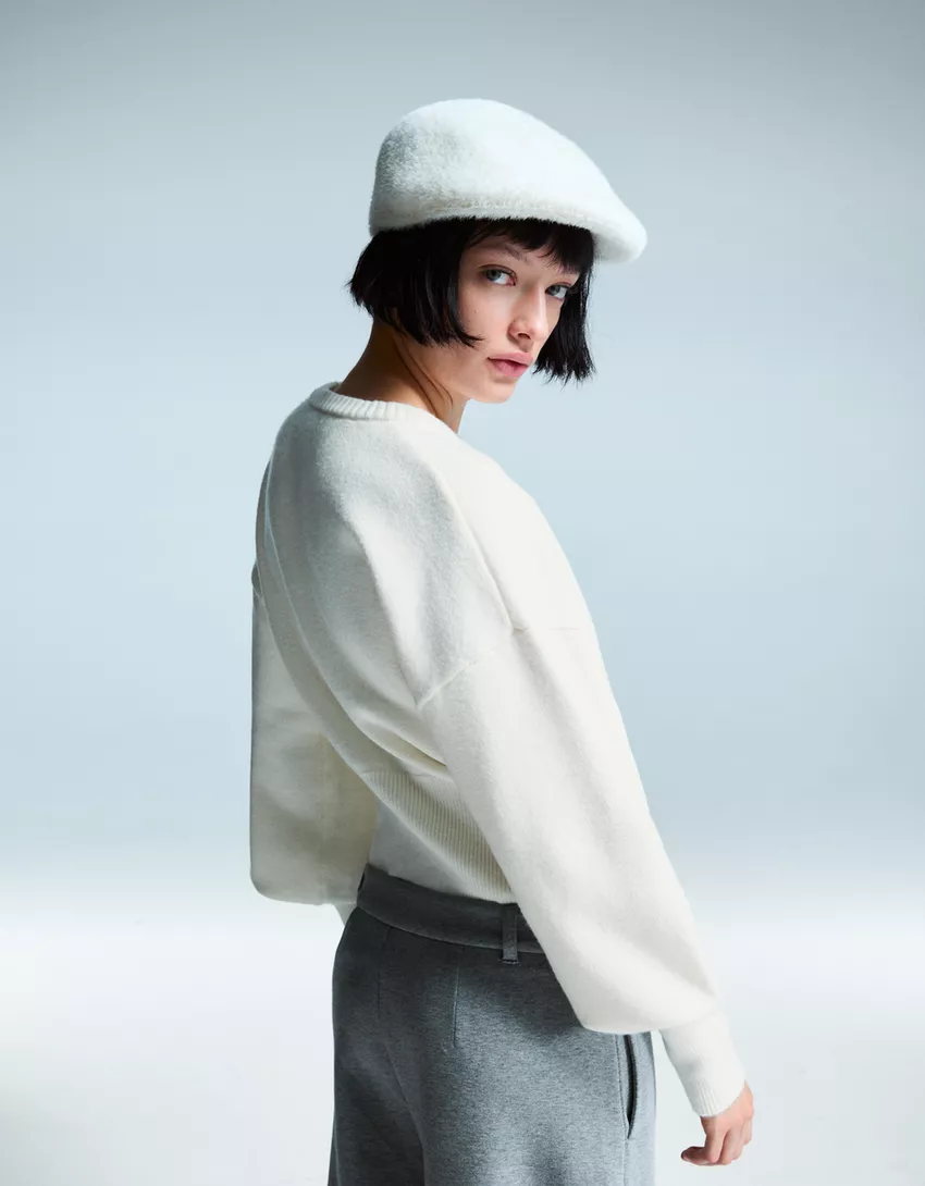 Fitted ribbed cardigan