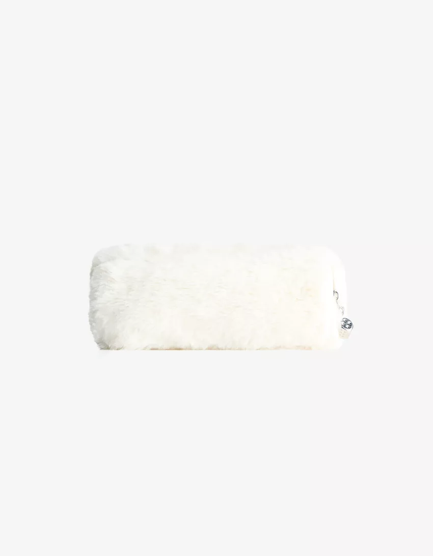 Faux fur pencil case