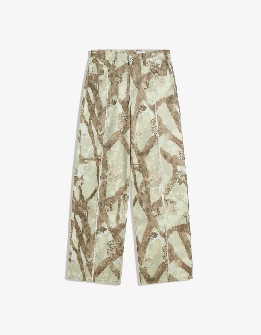 Printed boyfriend jeans