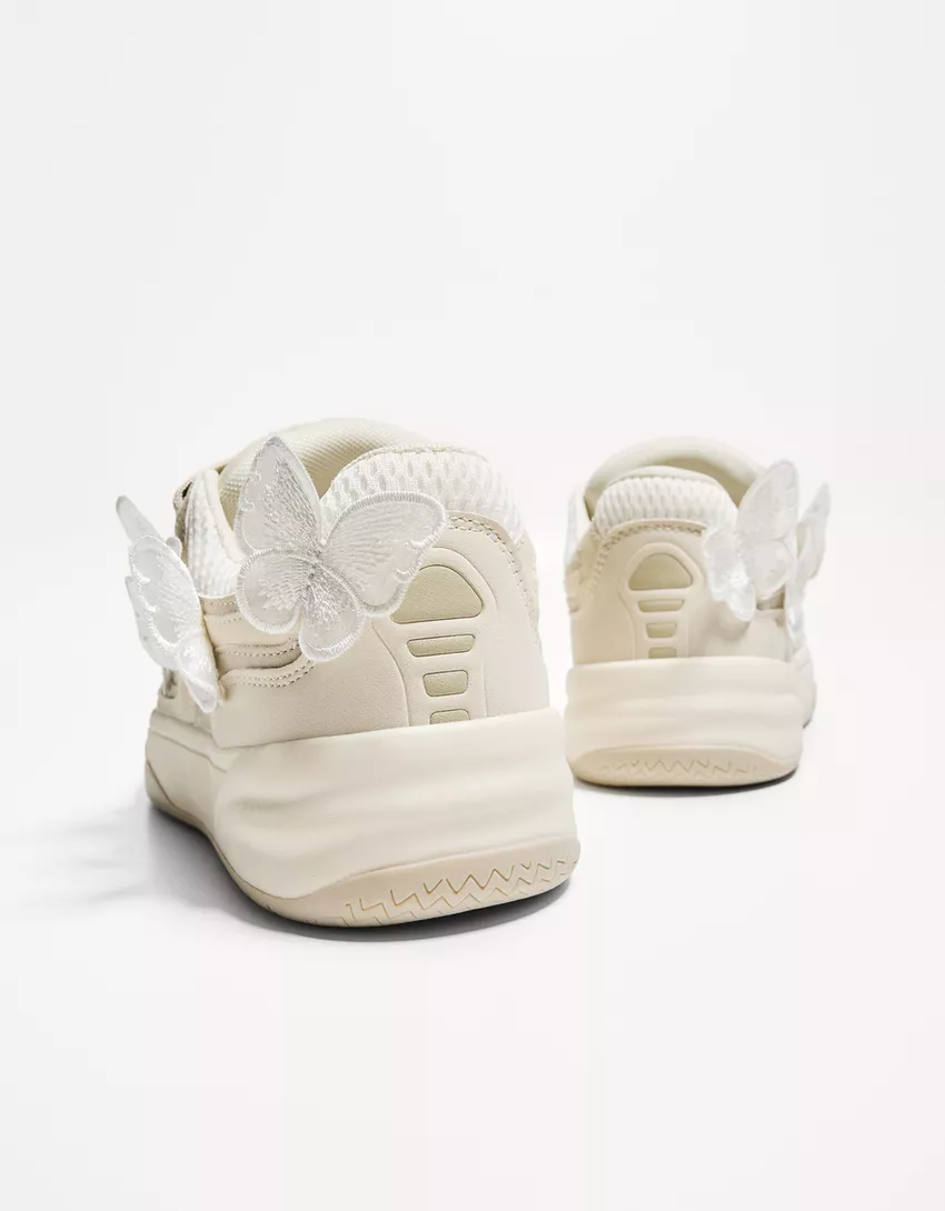 Skater sneakers with butterfly details