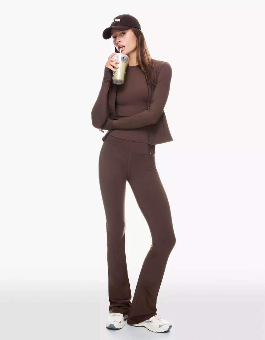 Technical flared pants