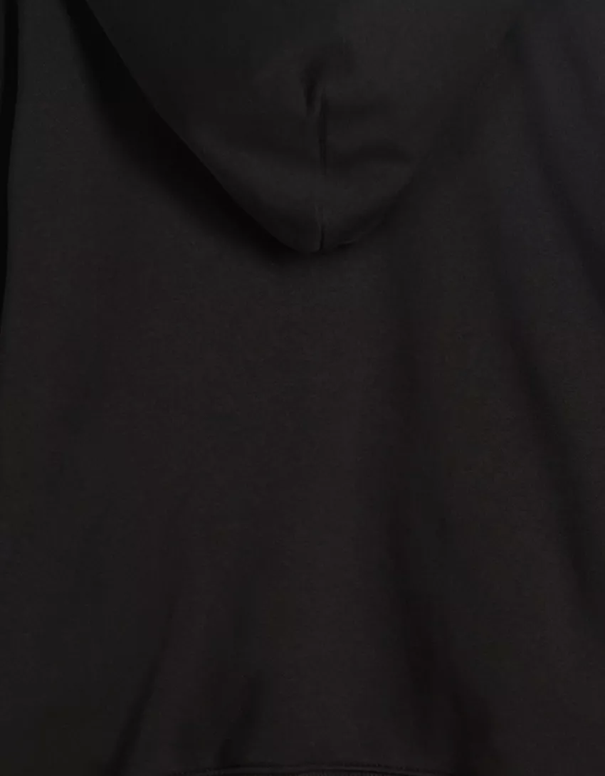 Oversize hooded sweatshirt with zipper