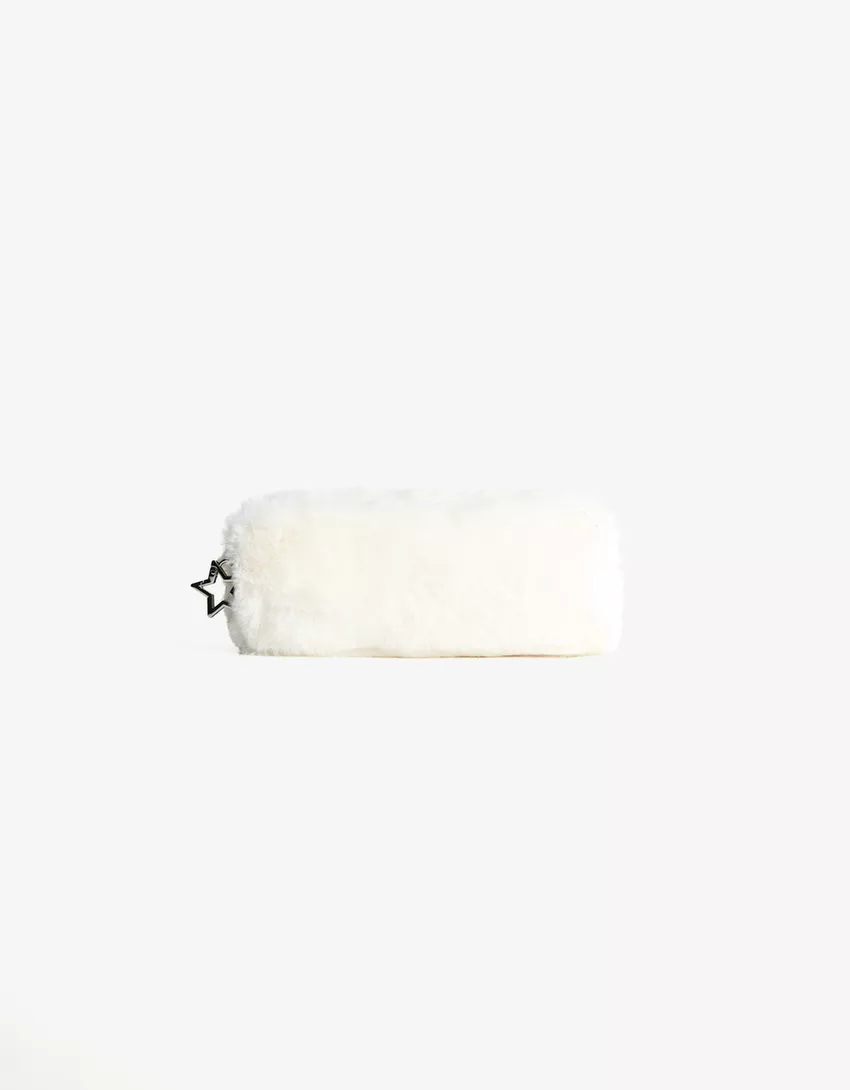 Faux fur pencil case