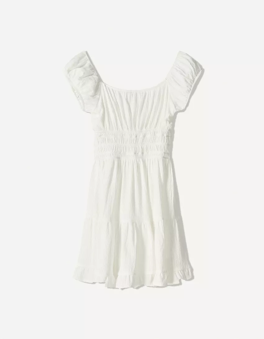 Mini dress with ruffles