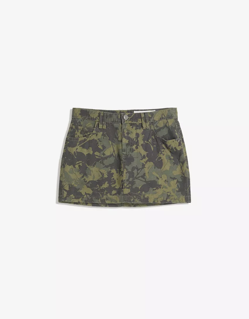 Printed mini skirt
