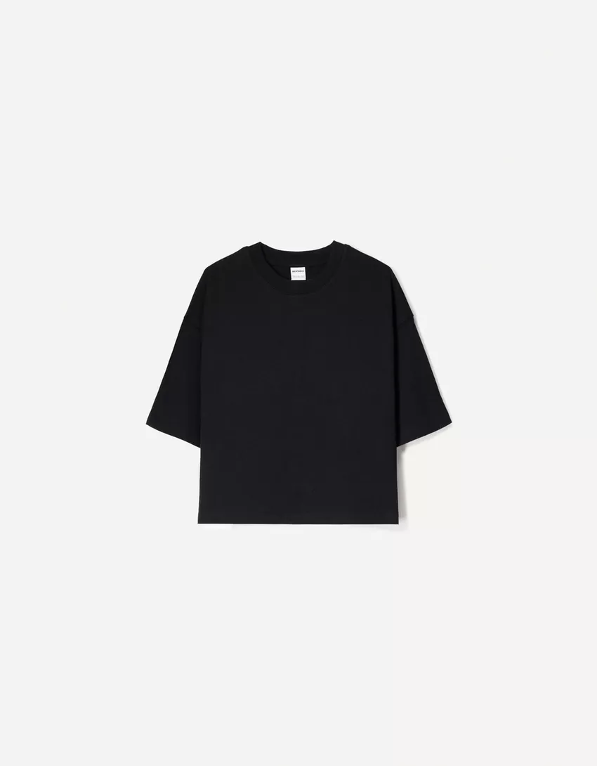 Heavy cotton boxy fit short sleeve T-shirt