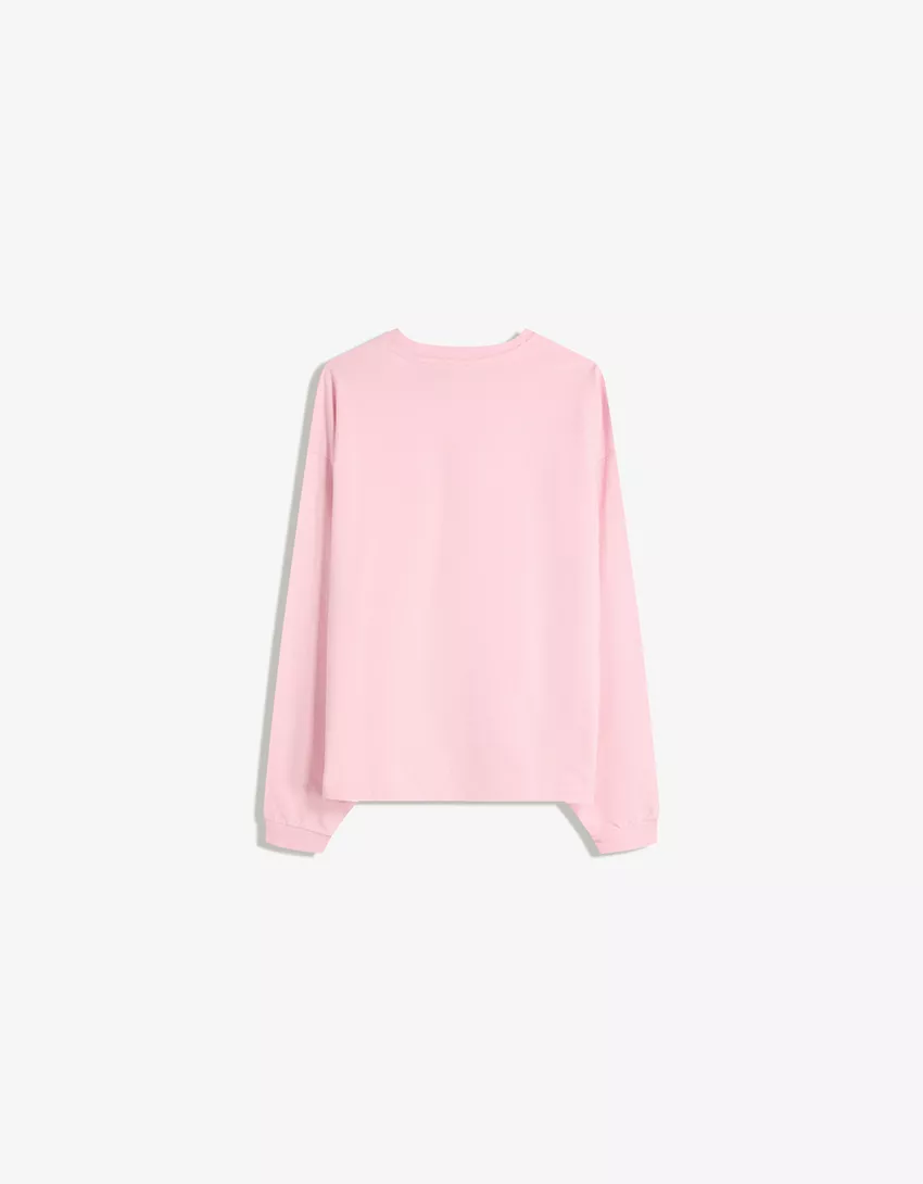 Long sleeve boxy-fit T-shirt