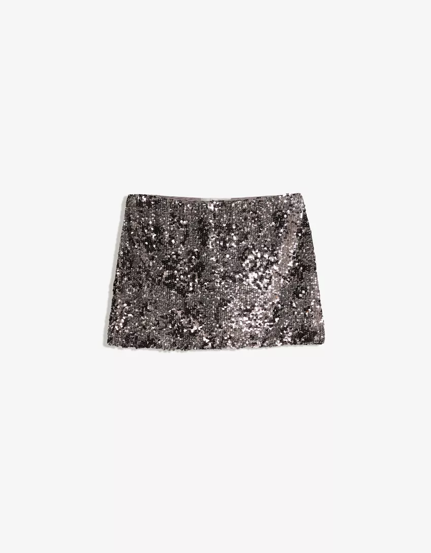 Sequined mini skirt