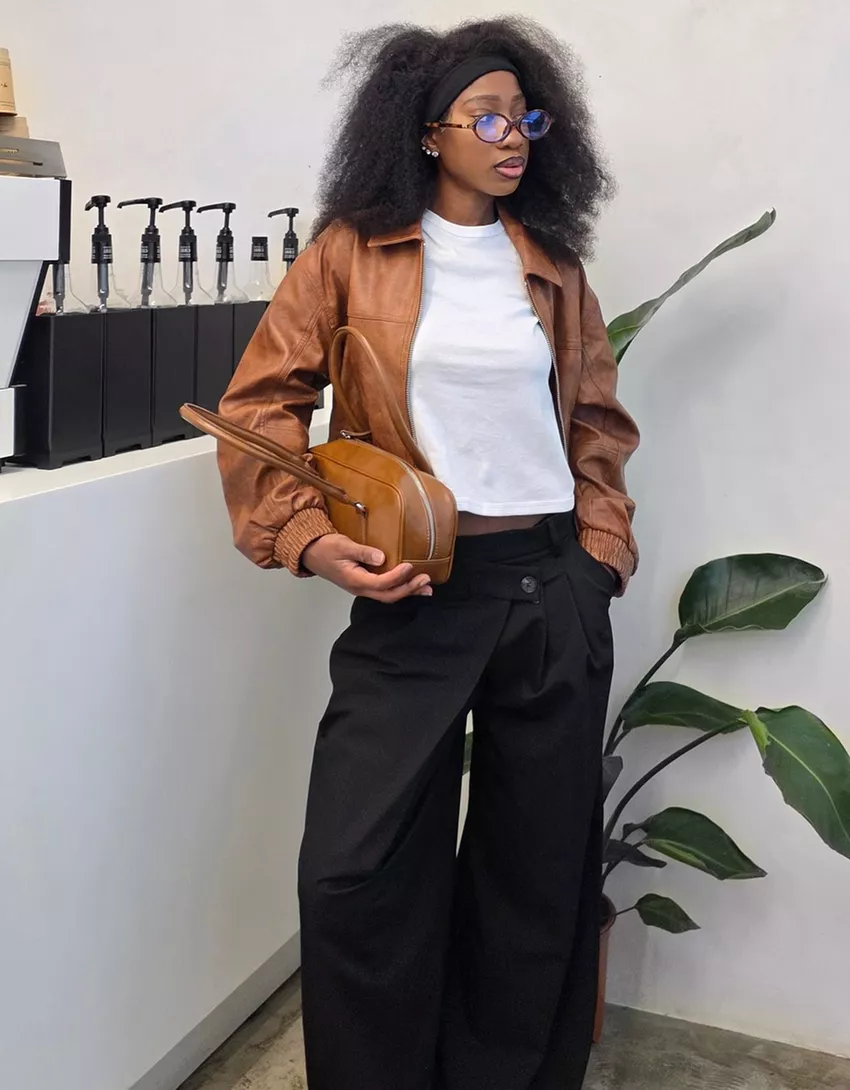 Leather effect jacket