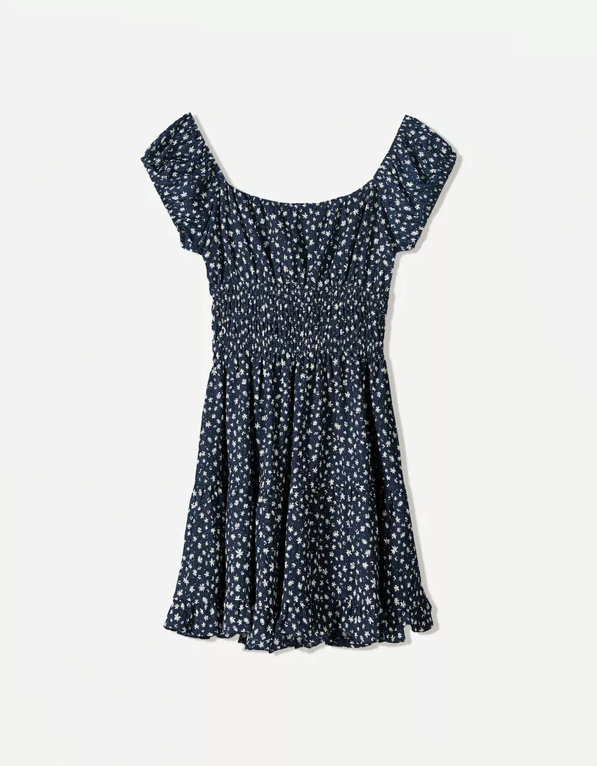 Mini dress with ruffles