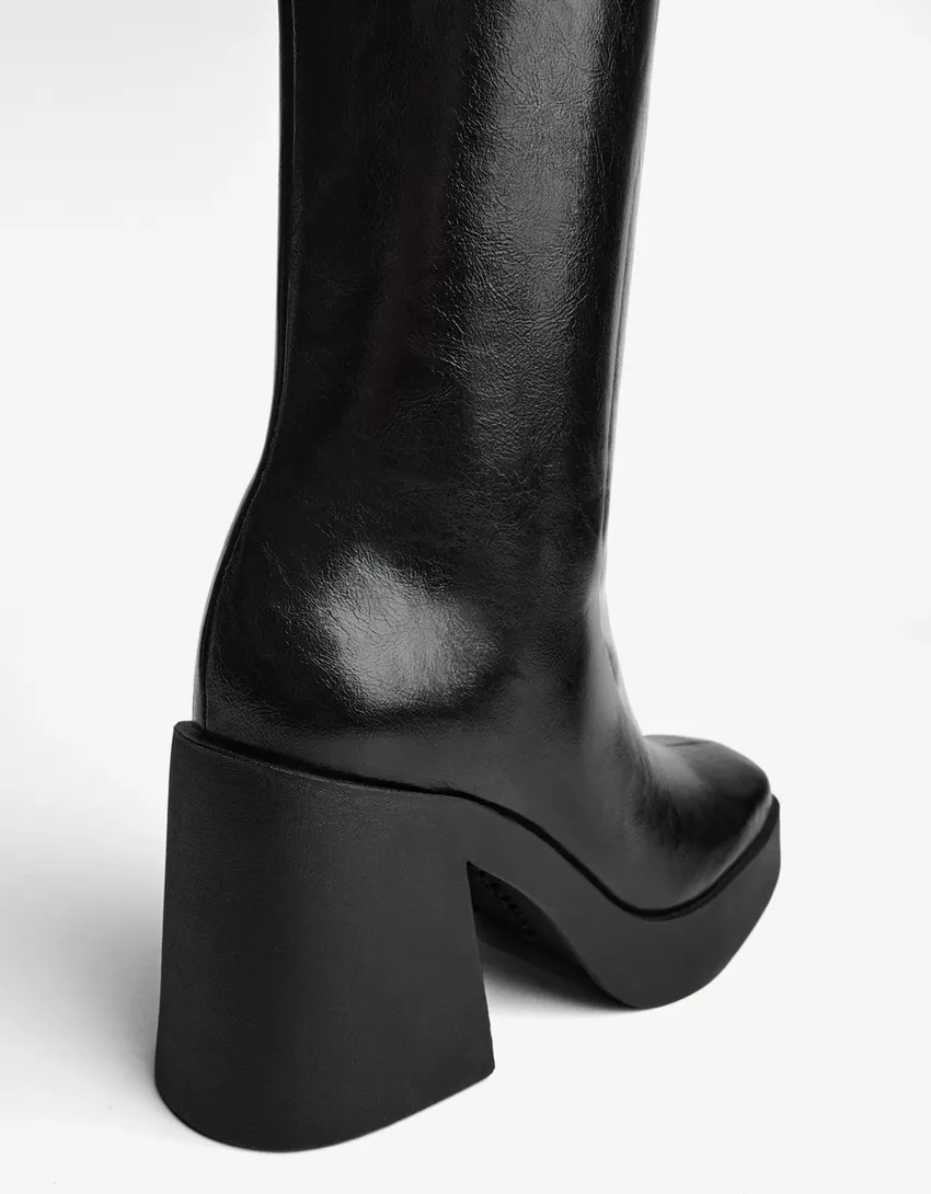 Platform high-heel boots