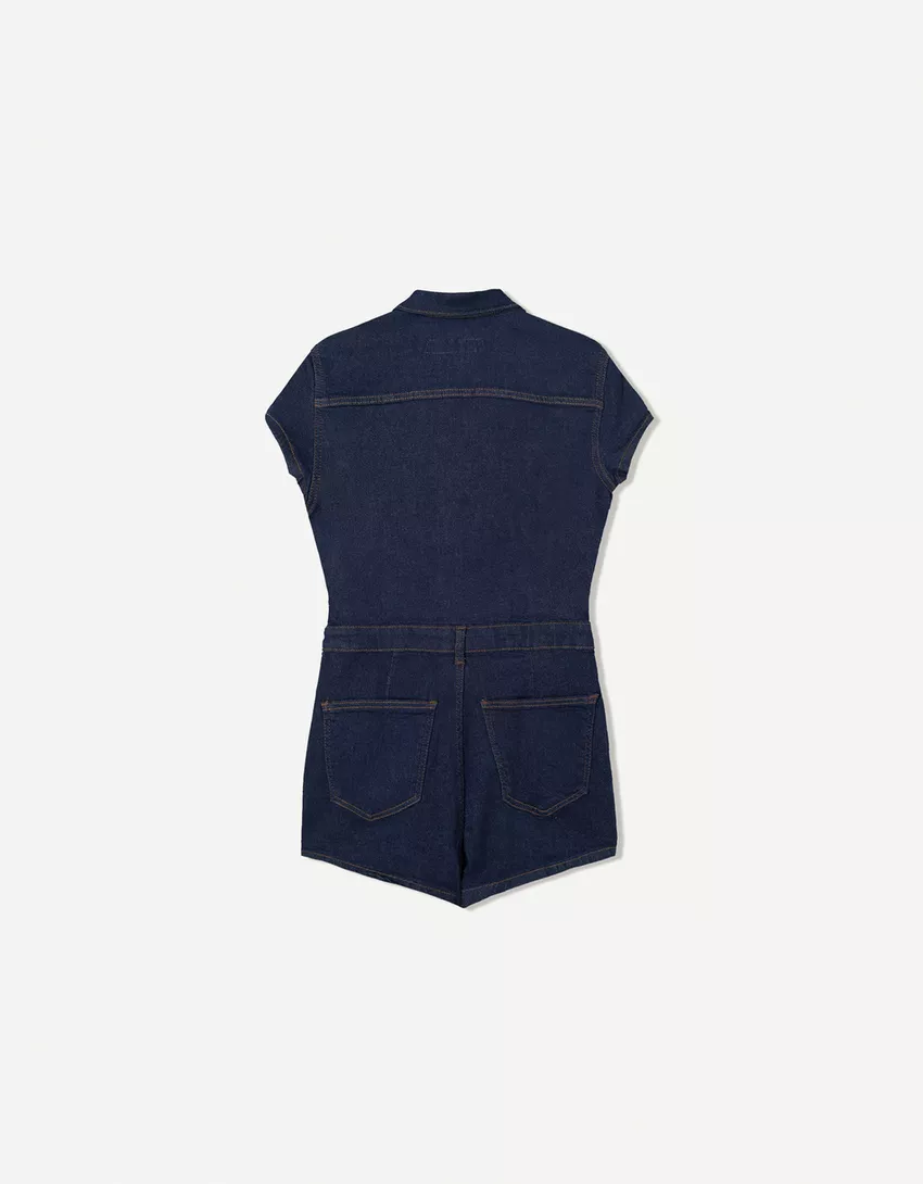 Denim romper