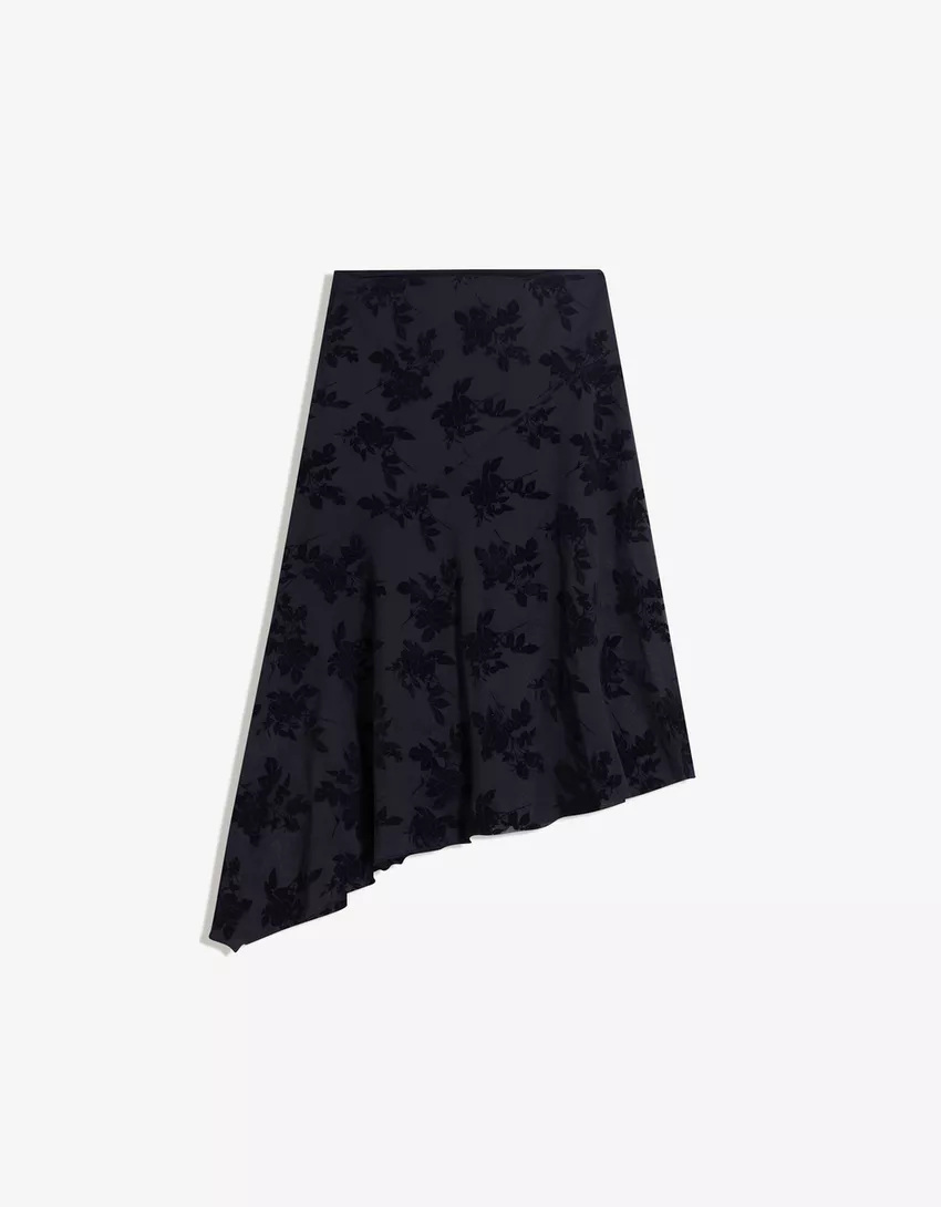 Printed midi skirt