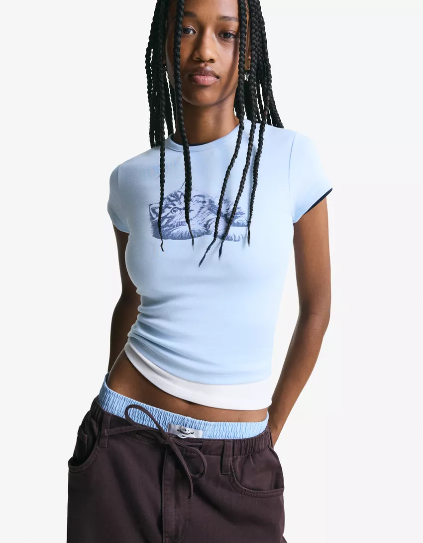 Short sleeve T-shirt with print