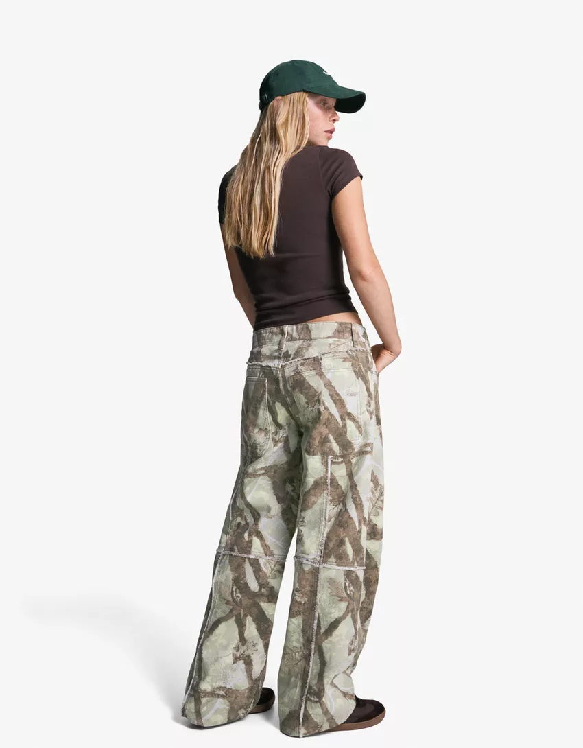 Printed boyfriend jeans