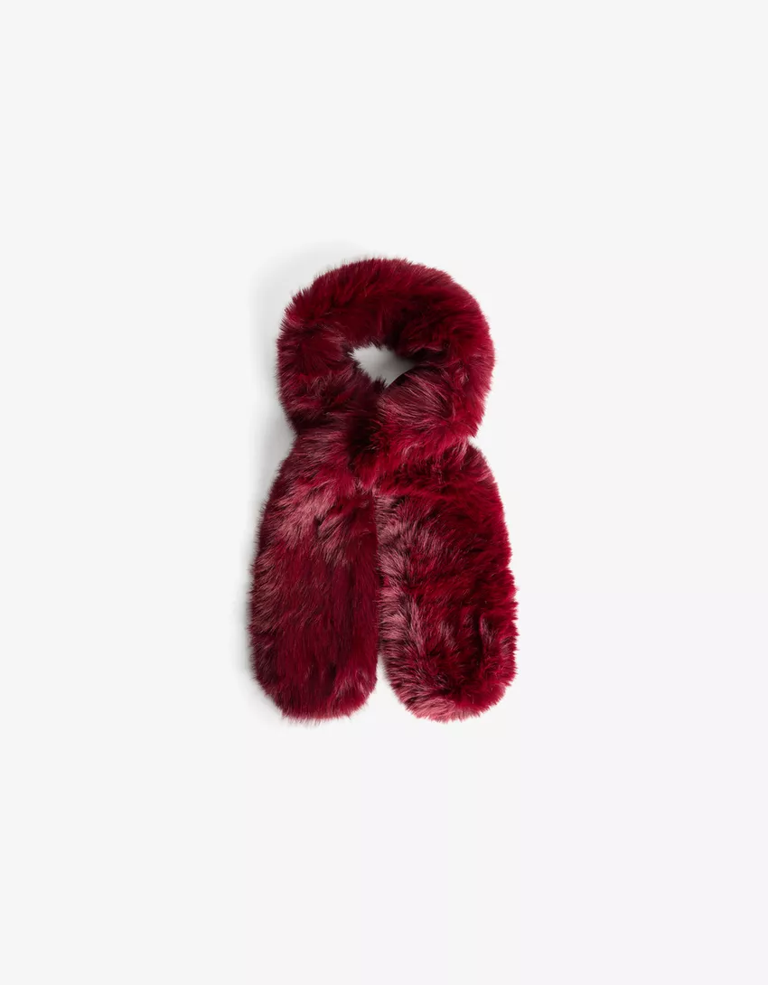 Faux fur stole