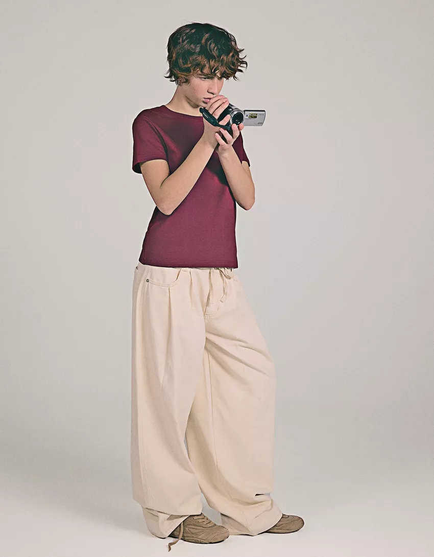 Short sleeve heavy cotton T-shirt