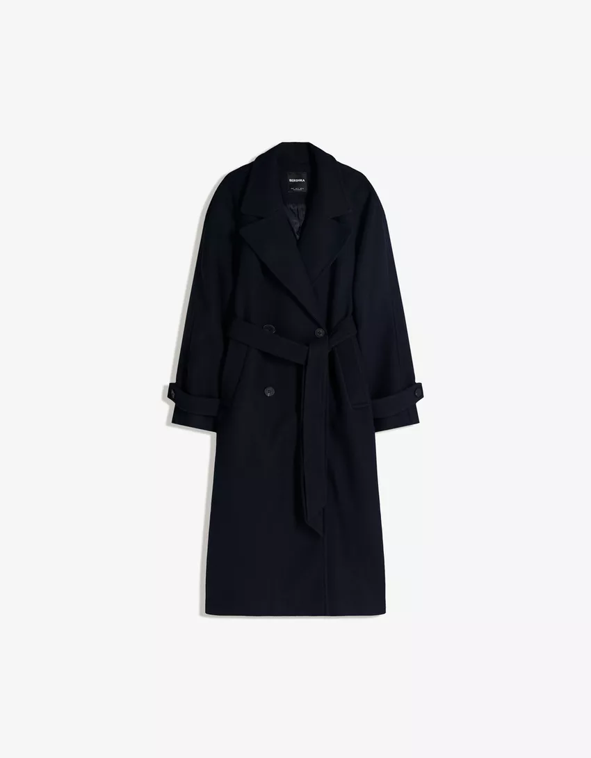 Soft trench coat with belt