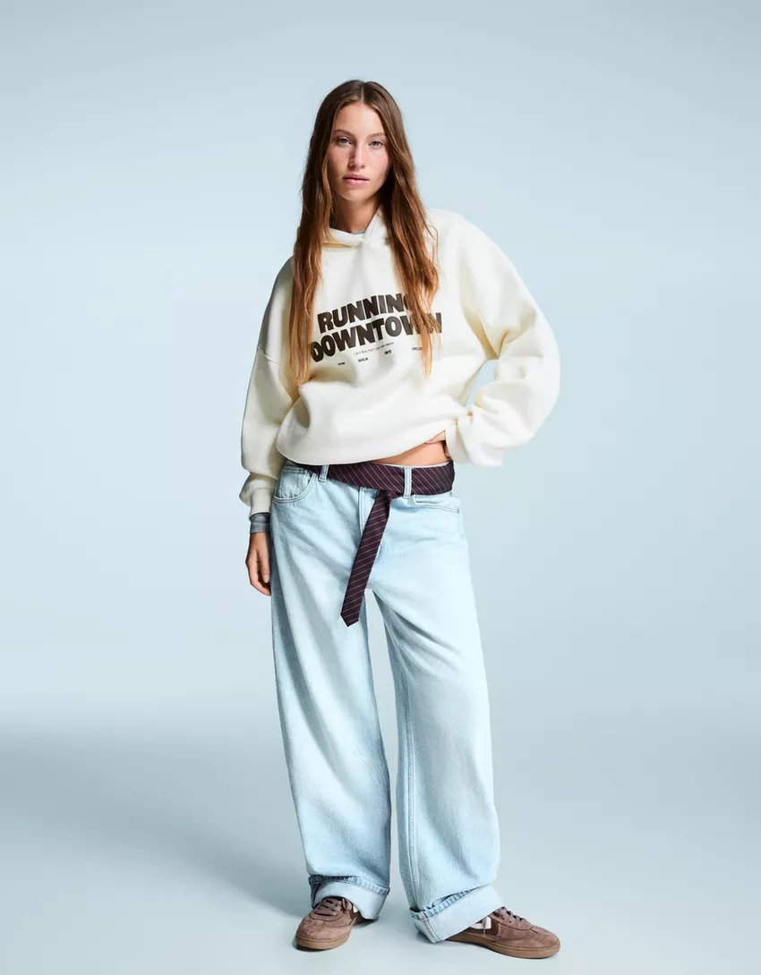 Oversized hoodie with print