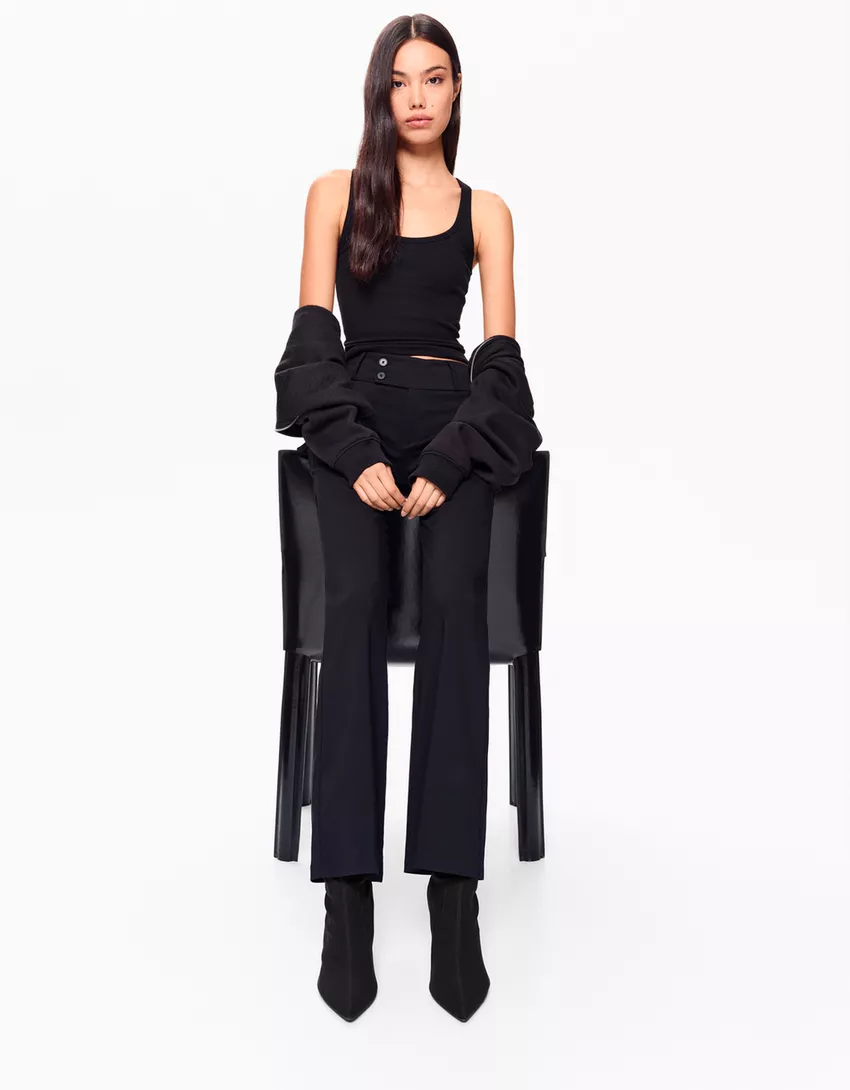 Tailored high-heel ankle boots