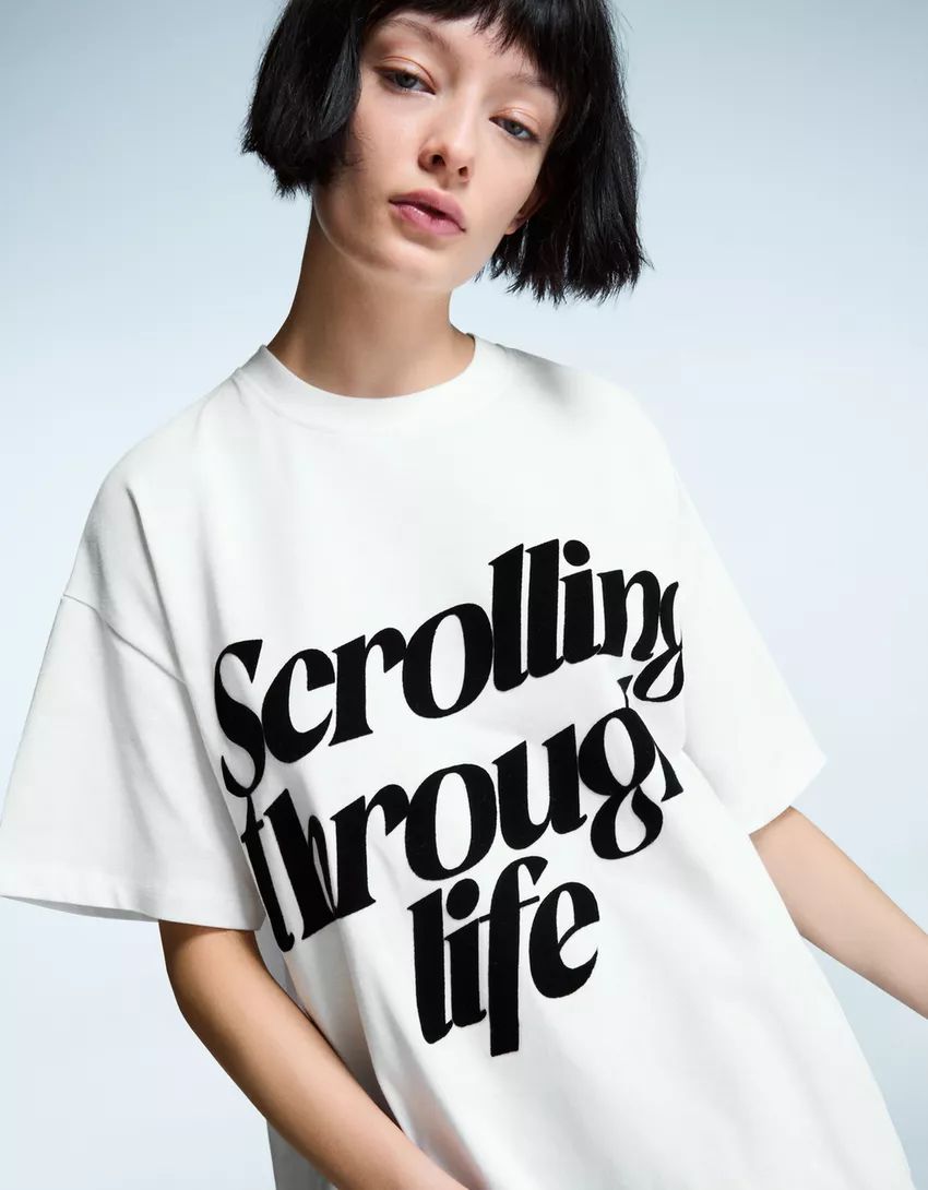 Printed short sleeve oversize T-shirt