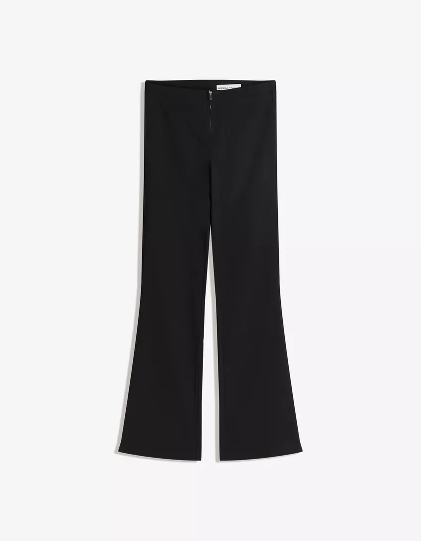 Bengaline pants with zipper