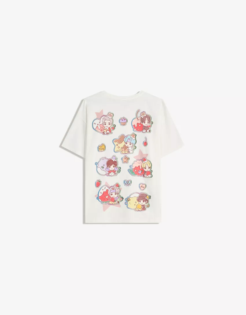TinyTAN print short sleeve T-shirt