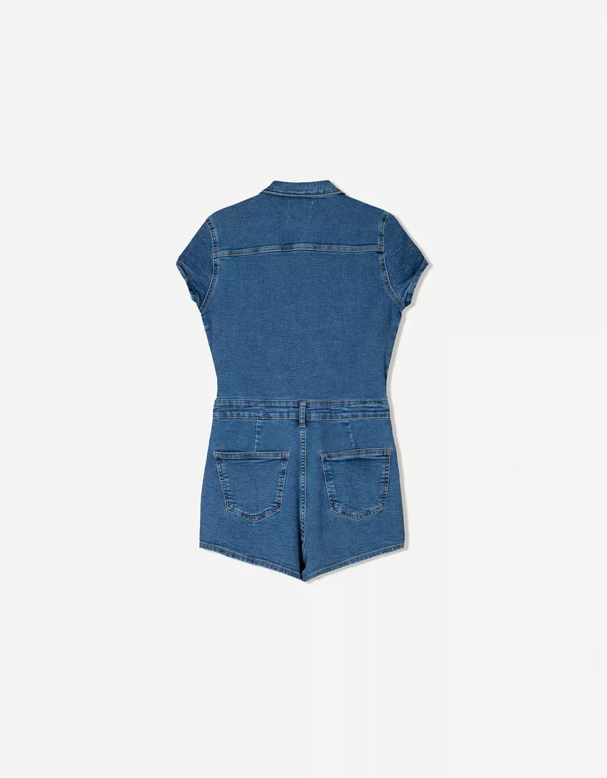 Denim romper
