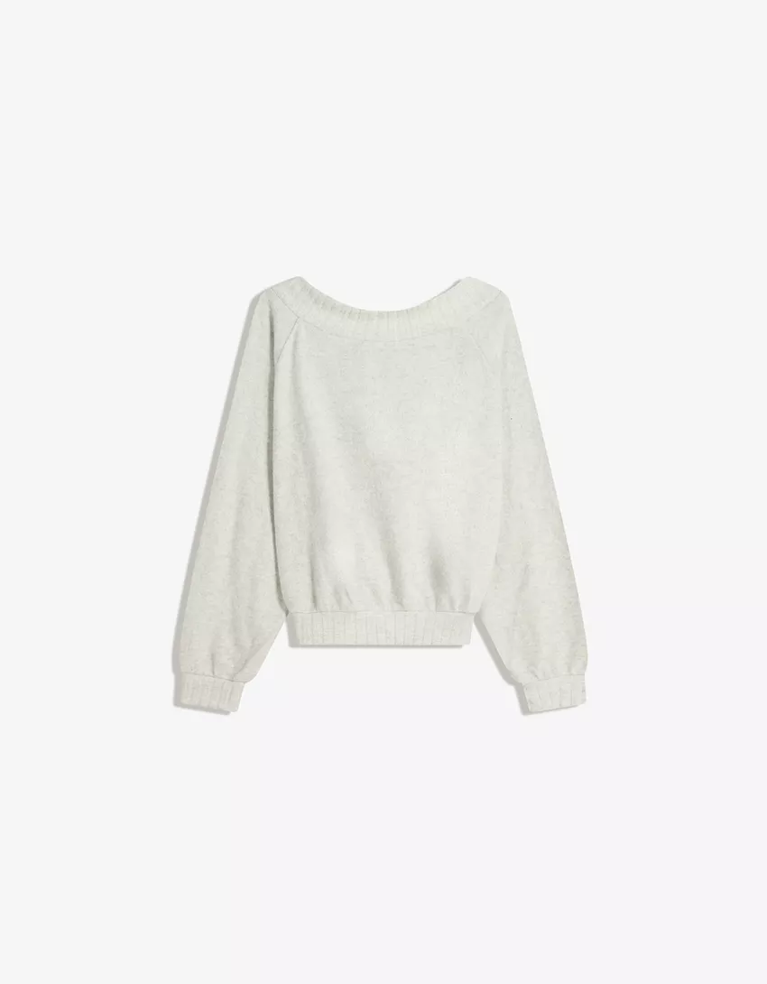 Open-back knit  sweater