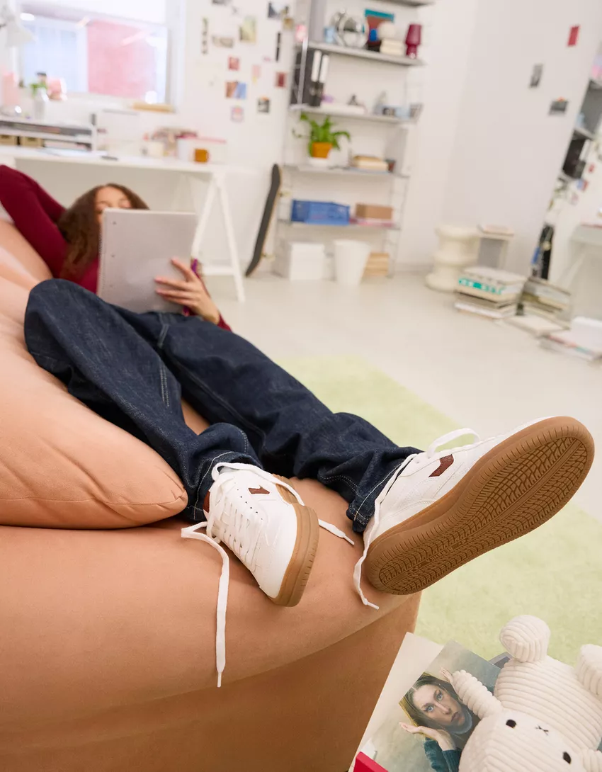 Retro sneakers with animal print details