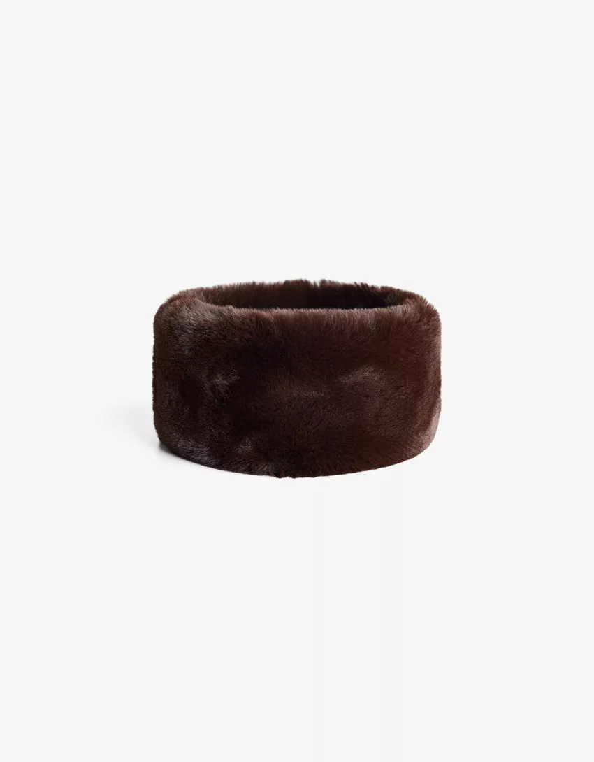 Faux fur hair band
