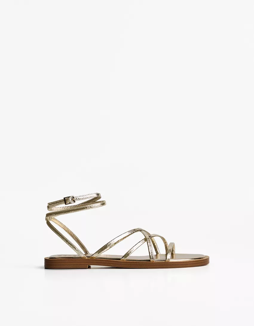 Flat multi strap sandals
