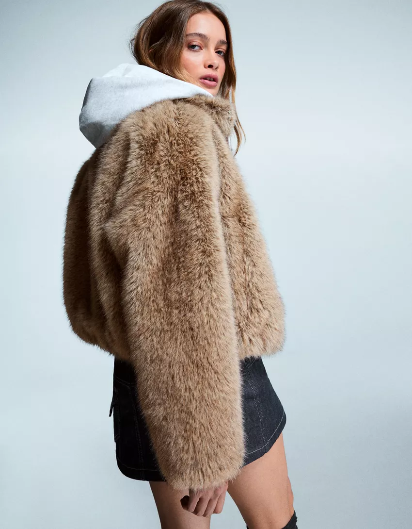 Faux fur jacket