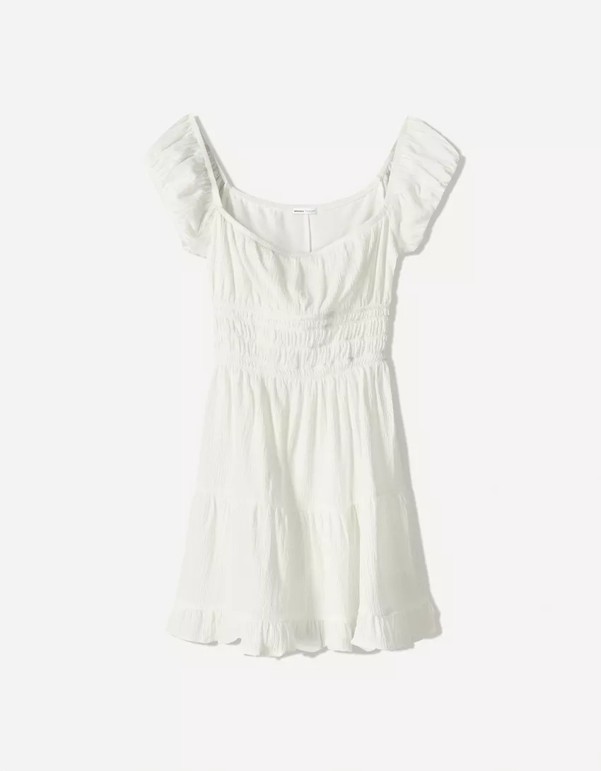 Mini dress with ruffles