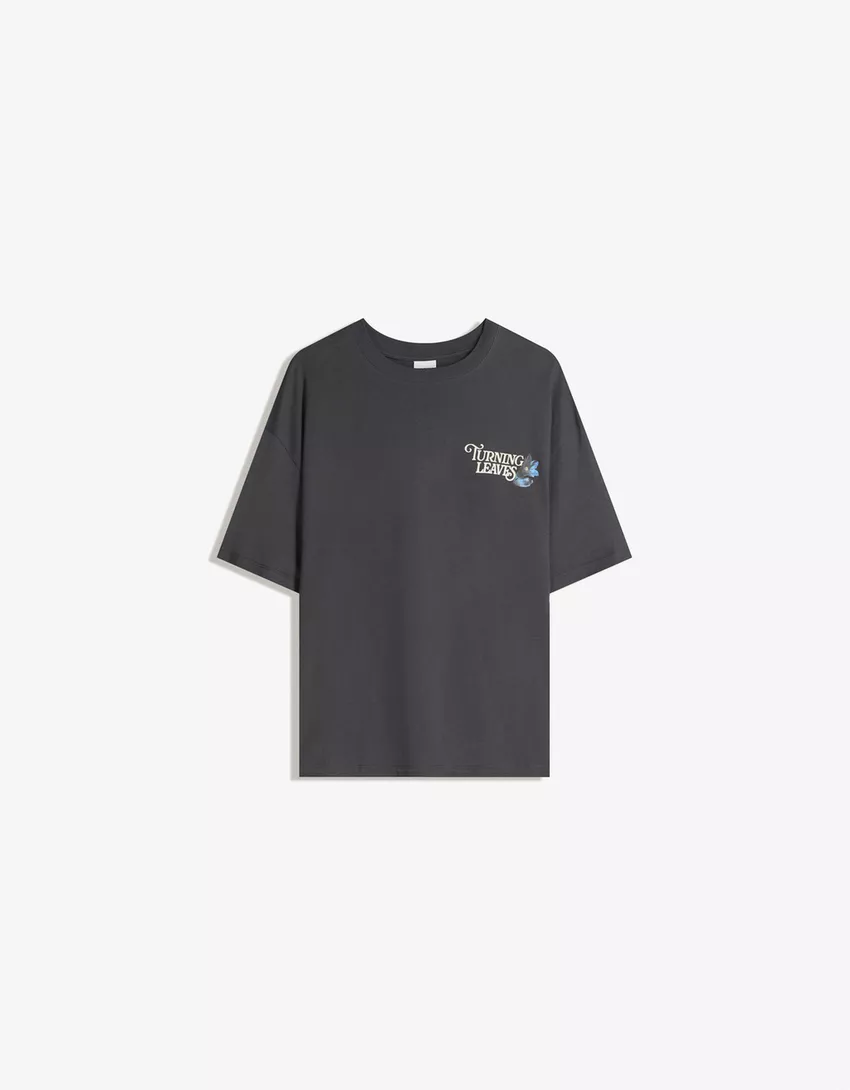 Printed short sleeve oversize T-shirt