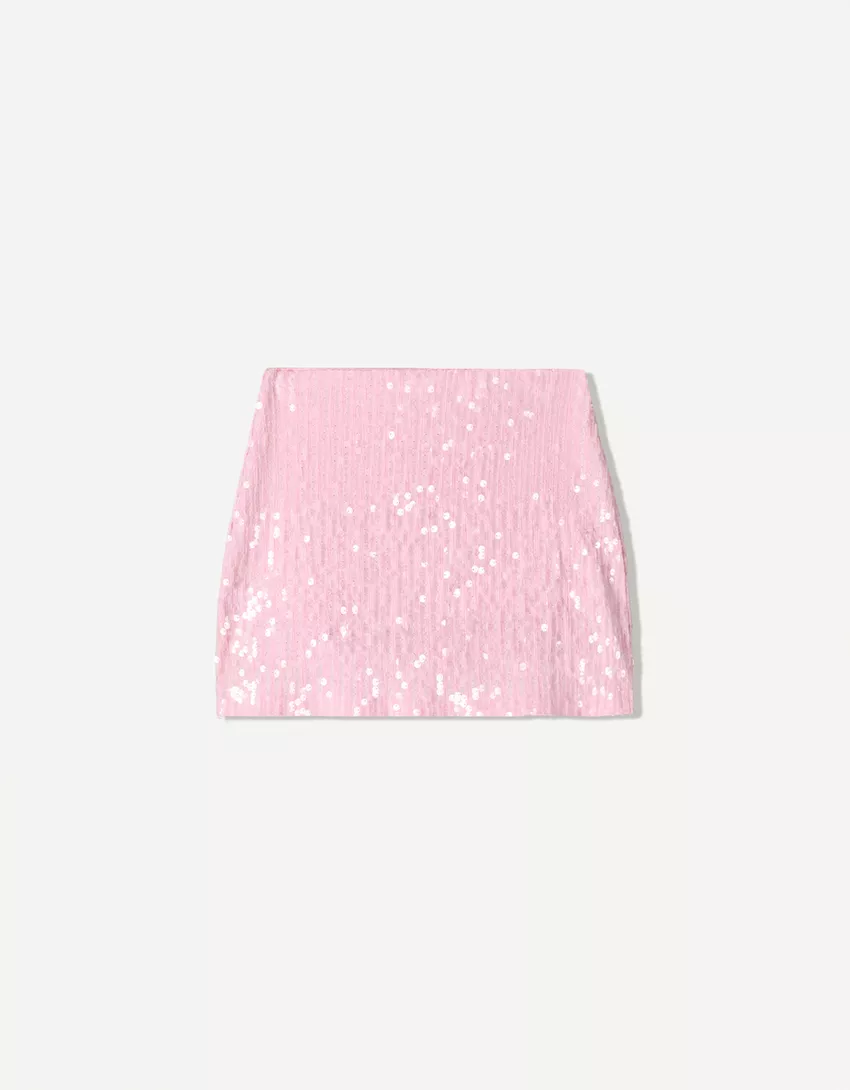 Sequined mini skirt