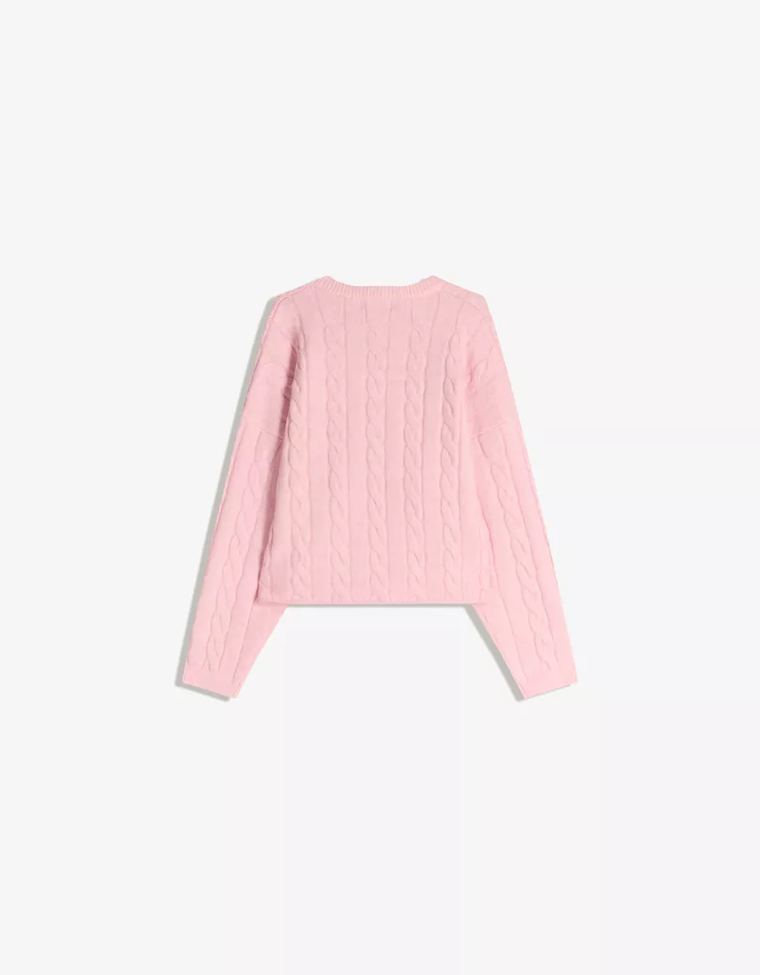 Cable-knit sweater