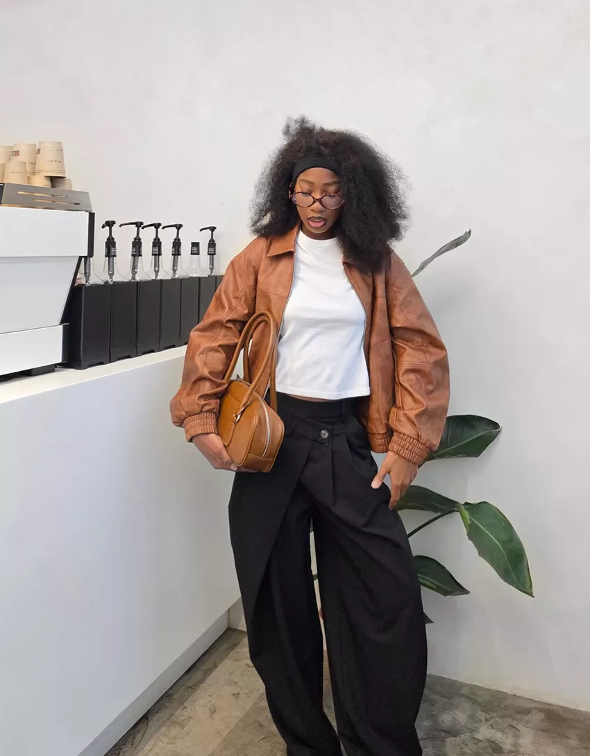 Leather effect jacket