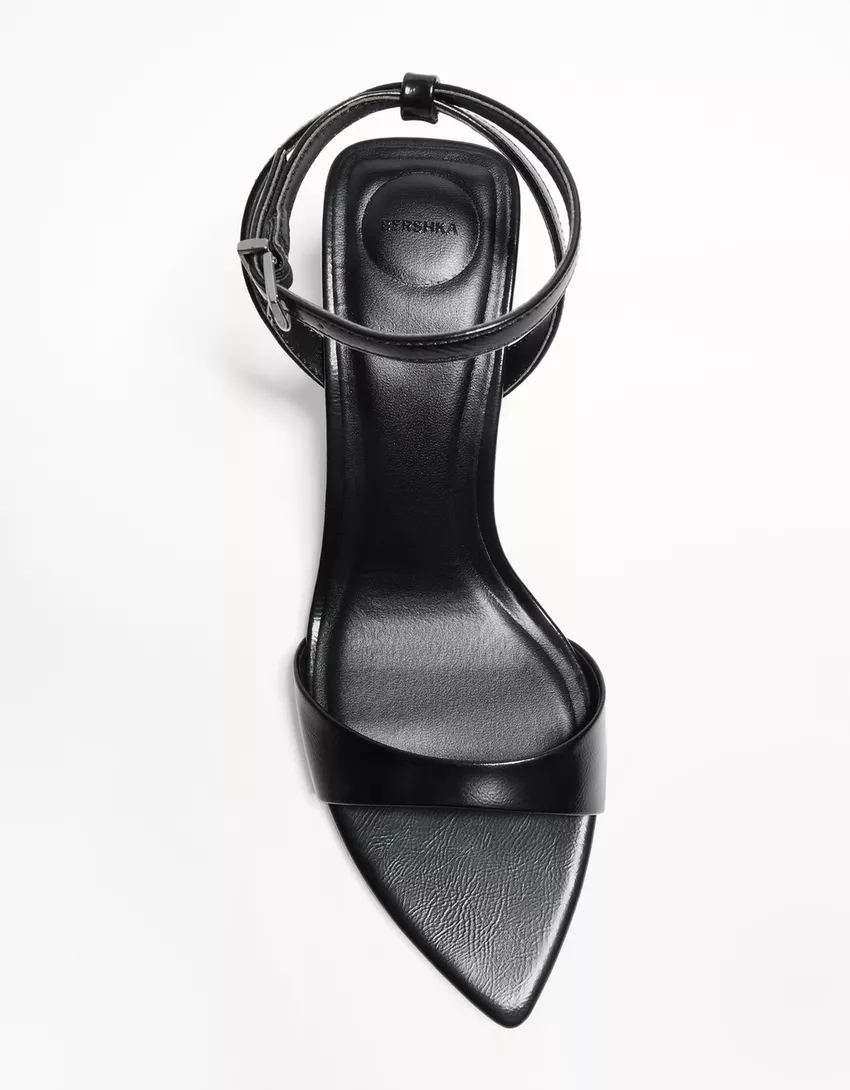 High-heel sandals with ankle strap