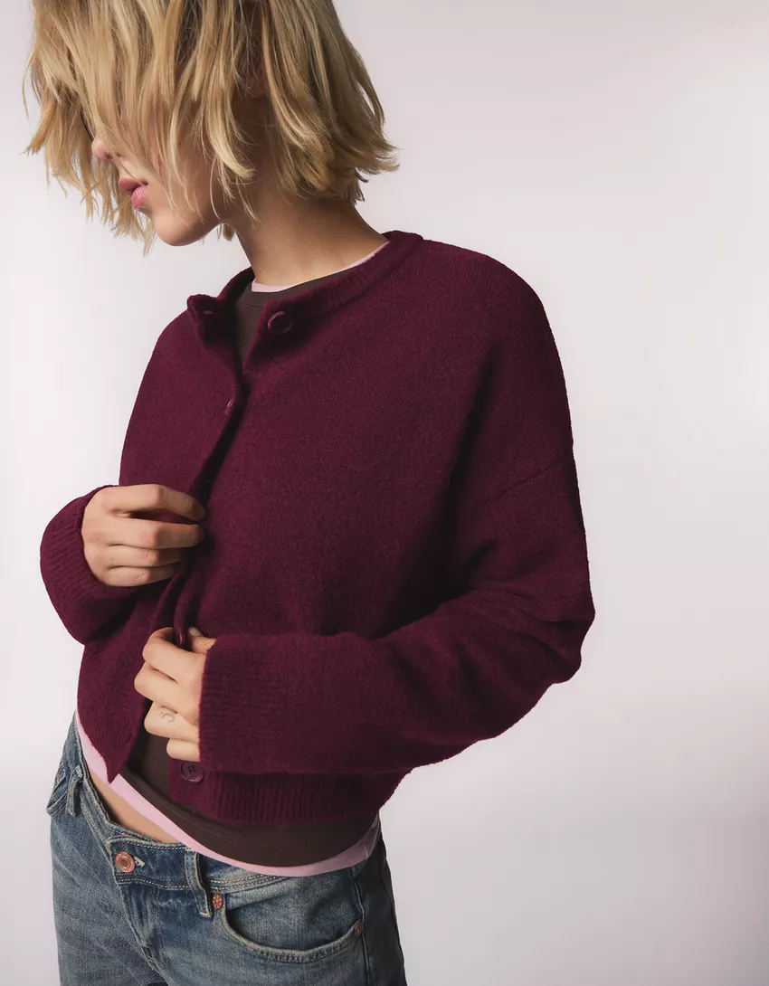 Soft touch button-up cardigan