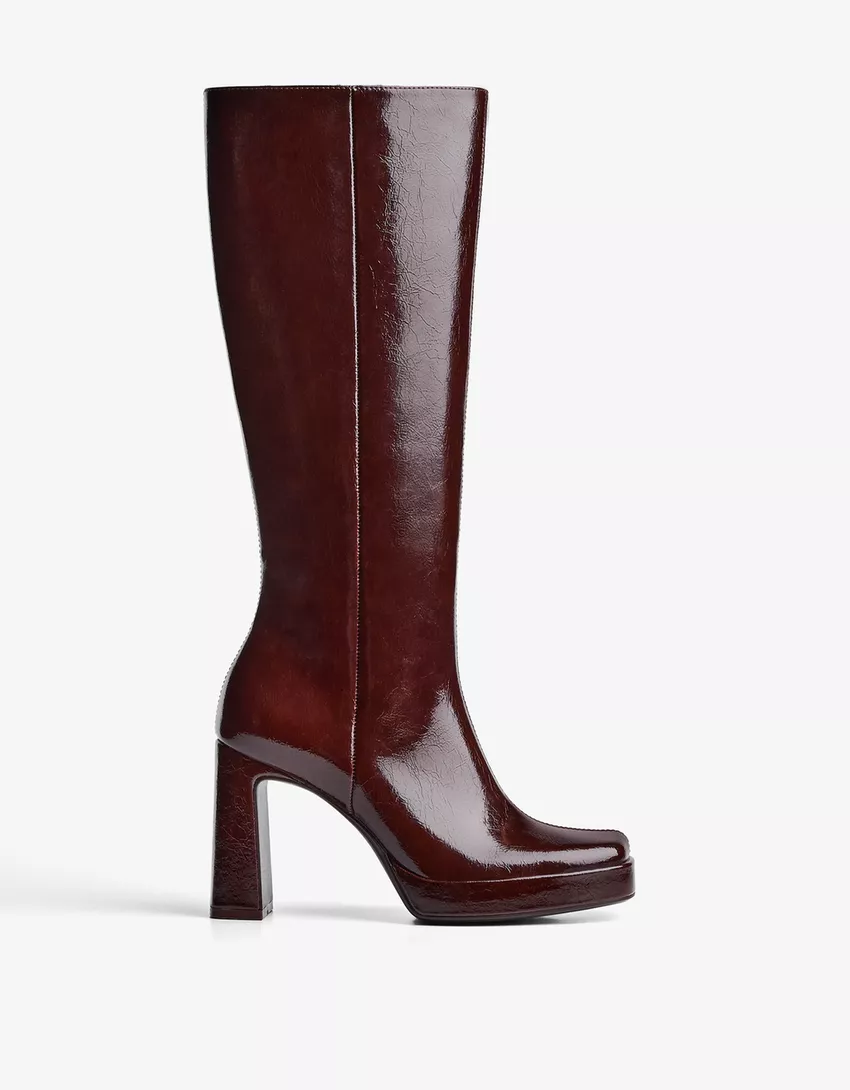 Platform high-heel boots