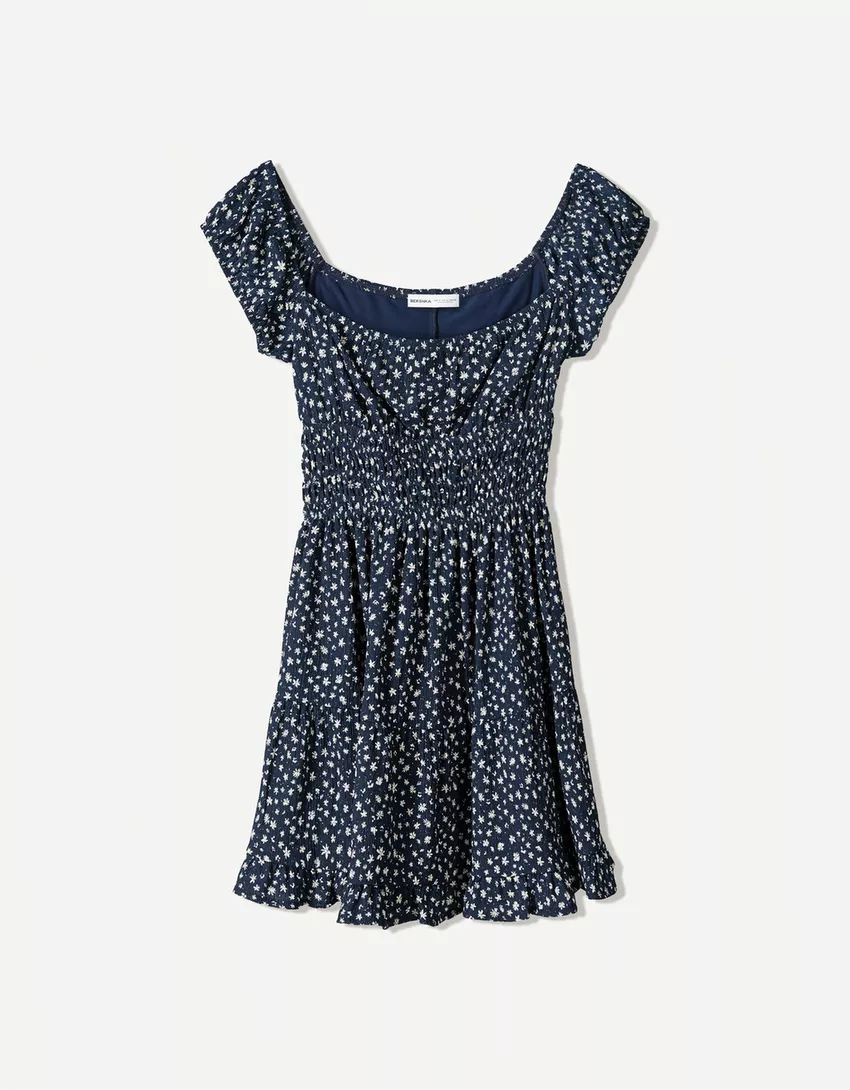 Mini dress with ruffles