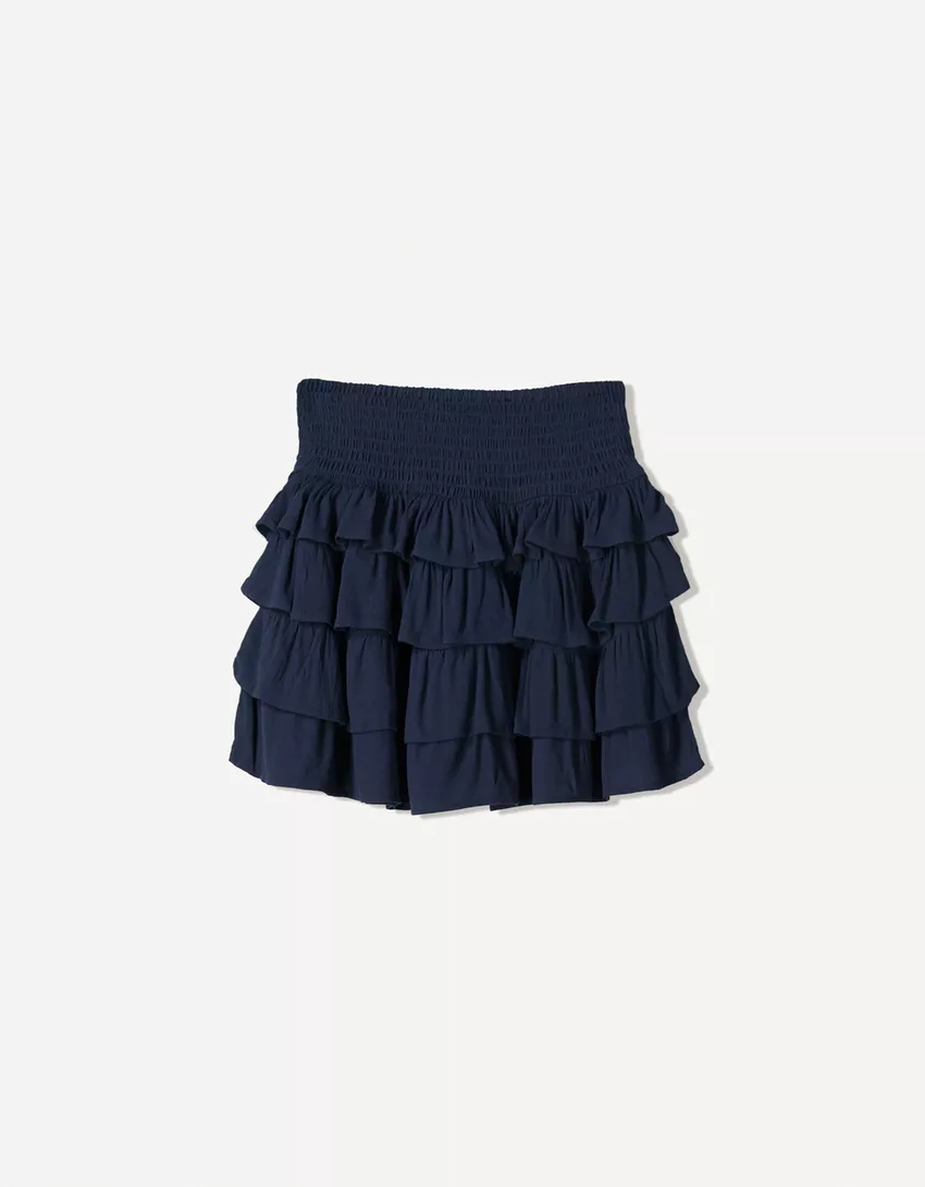 Mini skirt with ruffles