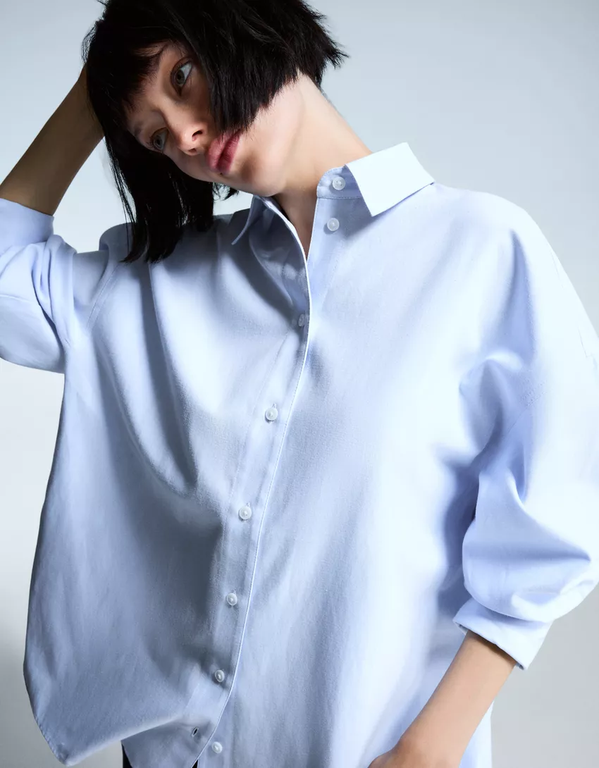 Oversize poplin shirt