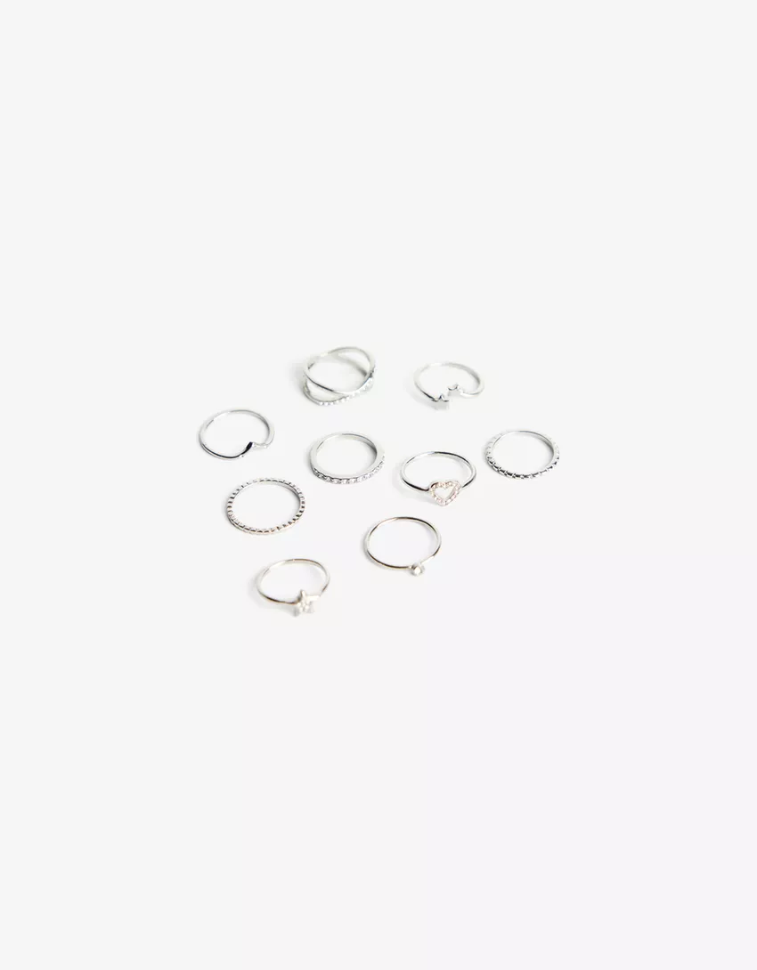 9-pack of thin rings