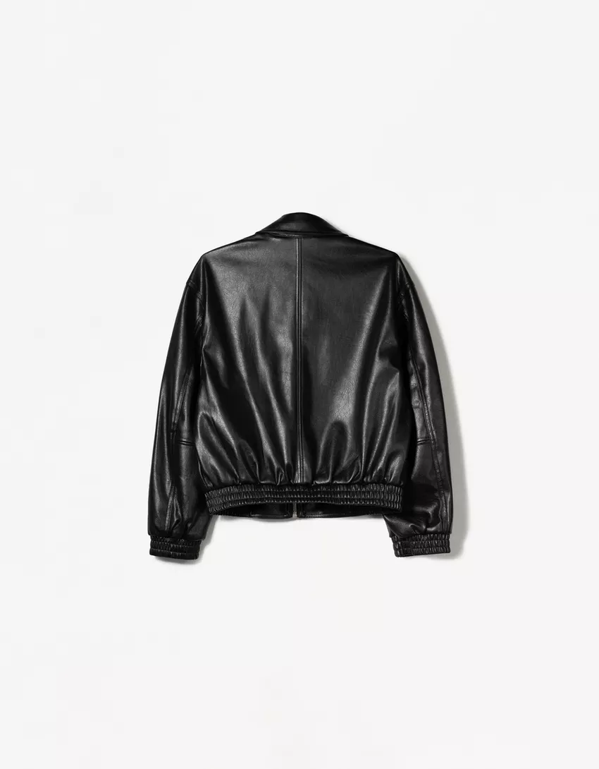 Leather effect jacket